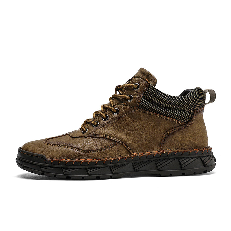 Herren Handgefertigte Lederstiefel Motorradstiefel