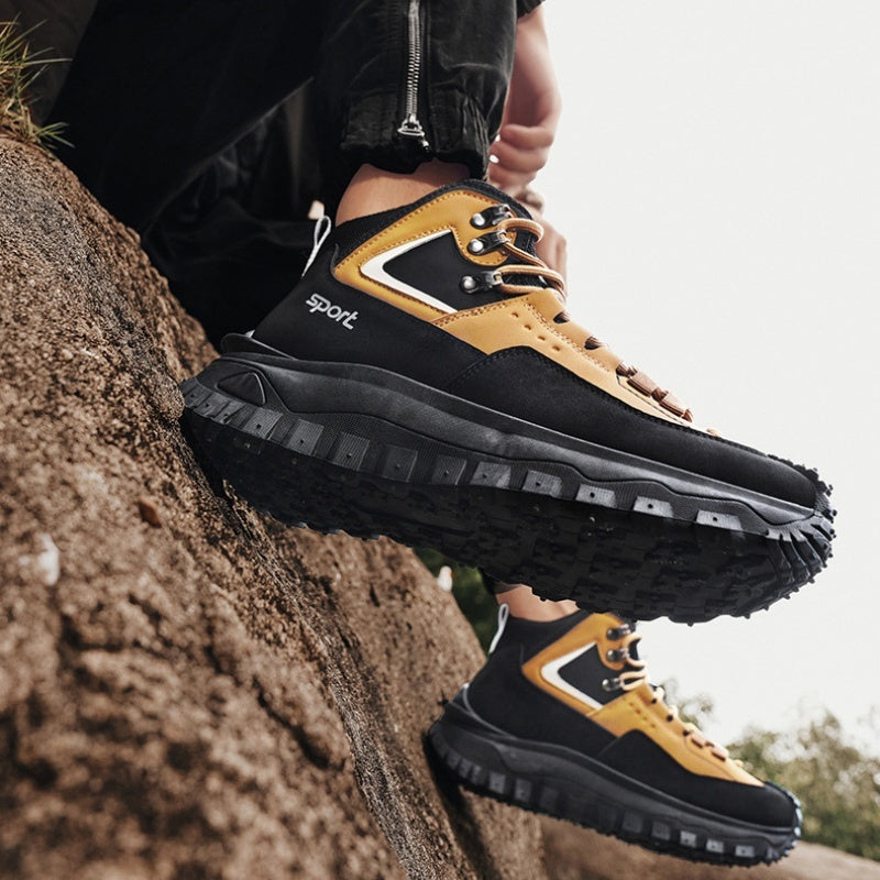 Herren-Outdoor-Wanderstiefel – wasserdicht, rutschfest, durchtrittsicher und bruchsicher; mit korrekter Fußgewölbestütze und breiter Zehenpartie – geeignet für den täglichen Gebrauch und Outdoor-Abenteuer