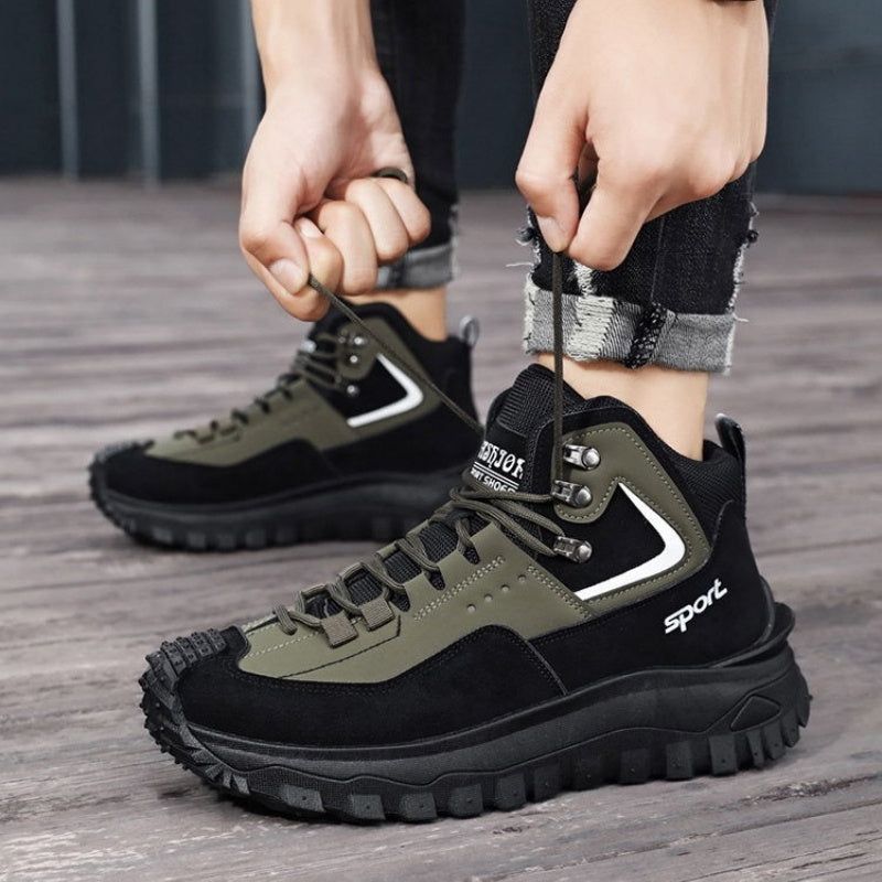 Herren-Outdoor-Wanderstiefel – wasserdicht, rutschfest, durchtrittsicher und bruchsicher; mit korrekter Fußgewölbestütze und breiter Zehenpartie – geeignet für den täglichen Gebrauch und Outdoor-Abenteuer