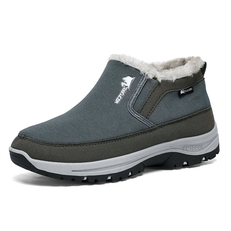 Herren Outdoor Schlupfstiefel gefüttert - Rutschfest, Durchtrittsicher - Fußgewölbestütze, Breite Zehenpartie