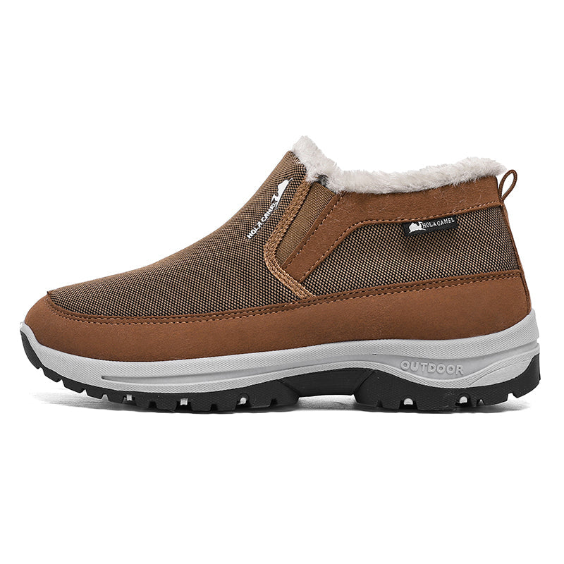 Herren Outdoor Schlupfstiefel gefüttert - Rutschfest, Durchtrittsicher - Fußgewölbestütze, Breite Zehenpartie