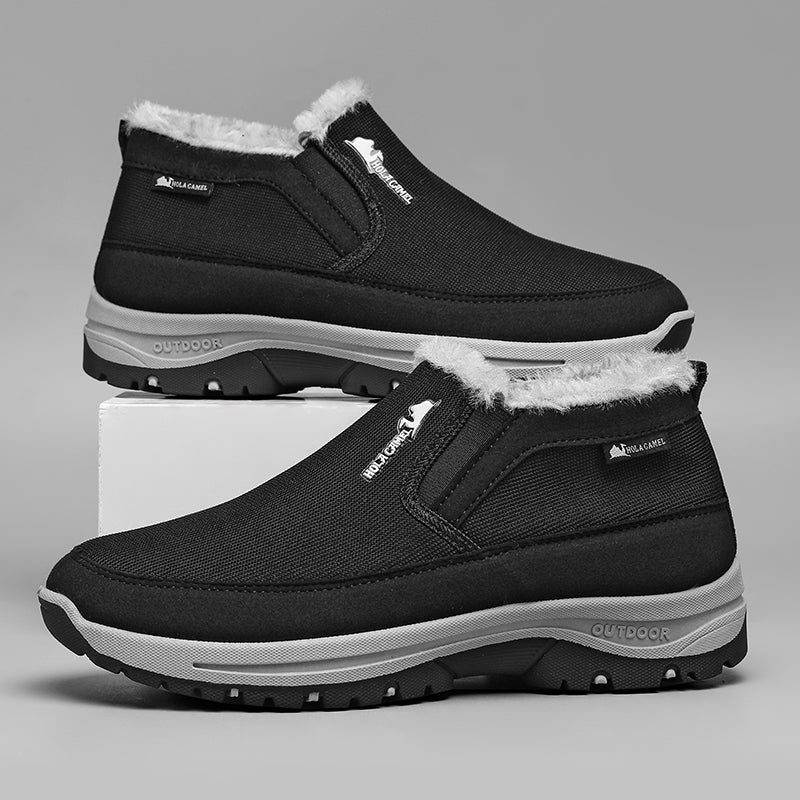 Herren Outdoor Schlupfstiefel gefüttert - Rutschfest, Durchtrittsicher - Fußgewölbestütze, Breite Zehenpartie