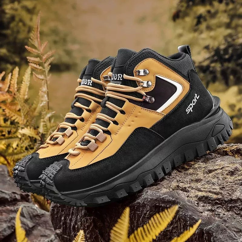Herren-Outdoor-Wanderstiefel – wasserdicht, rutschfest, durchtrittsicher und bruchsicher; mit korrekter Fußgewölbestütze und breiter Zehenpartie – geeignet für den täglichen Gebrauch und Outdoor-Abenteuer