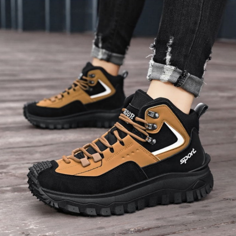 Herren-Outdoor-Wanderstiefel – wasserdicht, rutschfest, durchtrittsicher und bruchsicher; mit korrekter Fußgewölbestütze und breiter Zehenpartie – geeignet für den täglichen Gebrauch und Outdoor-Abenteuer